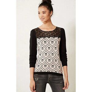 Anthropologie | Lace Topped Sweater
